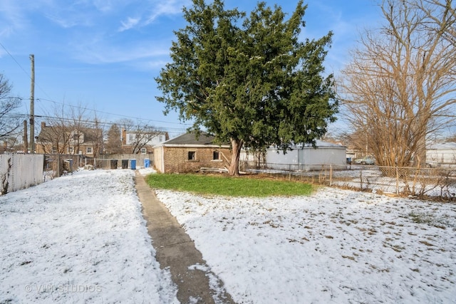 view of snowy yard