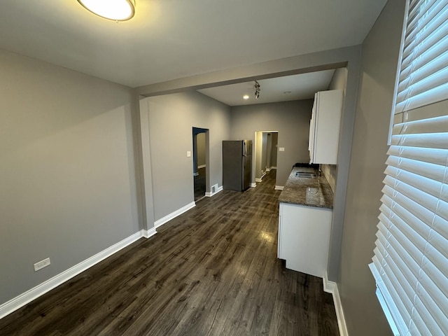 interior space featuring dark hardwood / wood-style floors