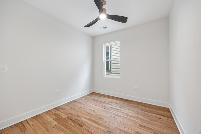 empty room featuring light hardwood / wood-style flooring