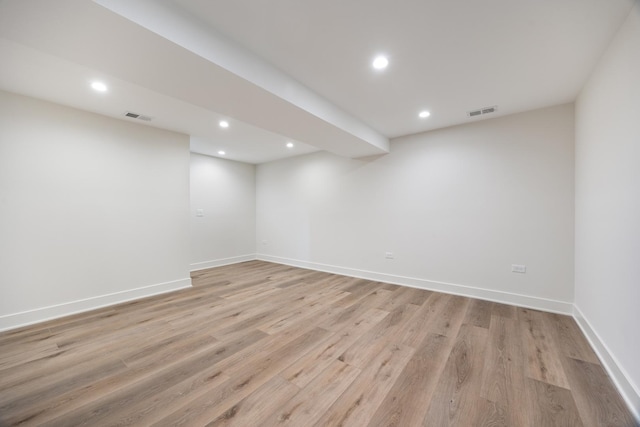 interior space featuring light hardwood / wood-style floors