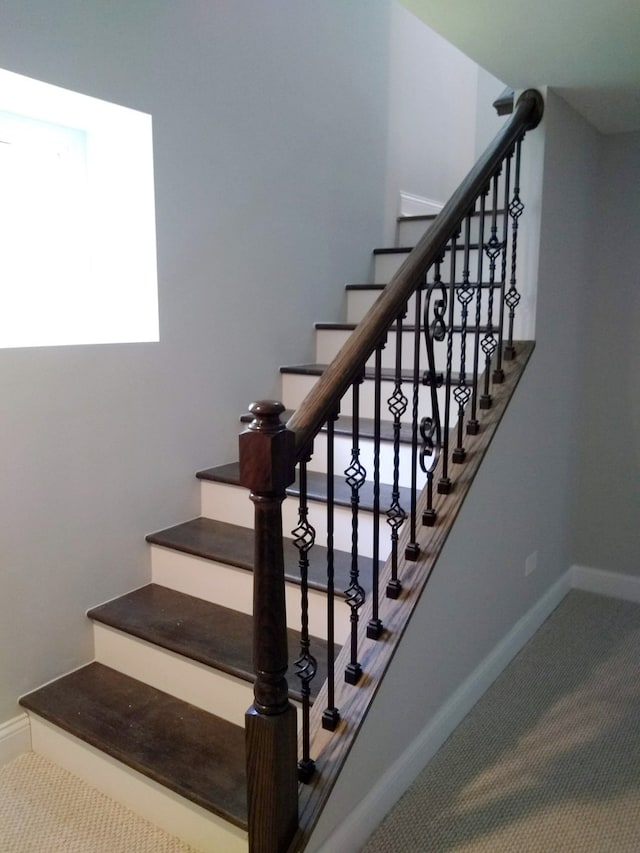 stairway with carpet