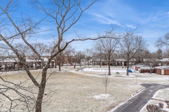 view of snowy yard