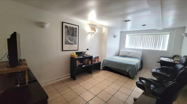 view of tiled bedroom