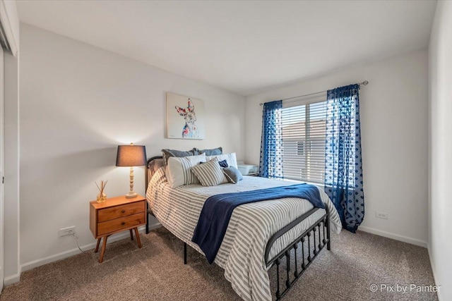 bedroom with carpet