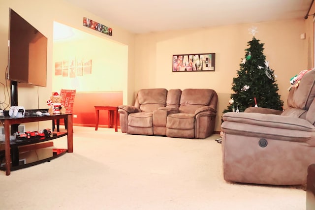 view of carpeted living room