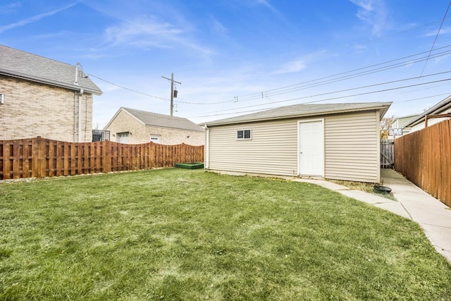 exterior space with an outbuilding