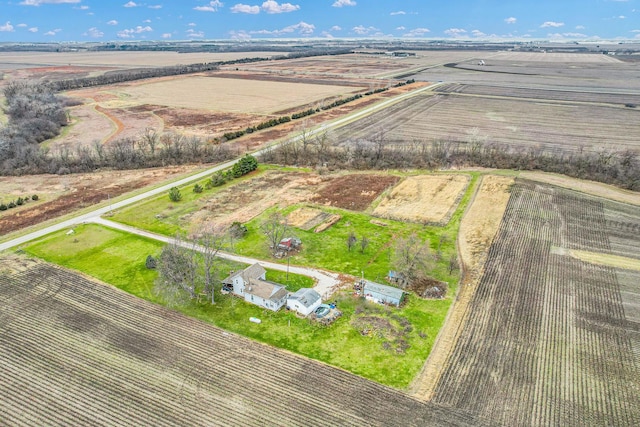 drone / aerial view with a rural view