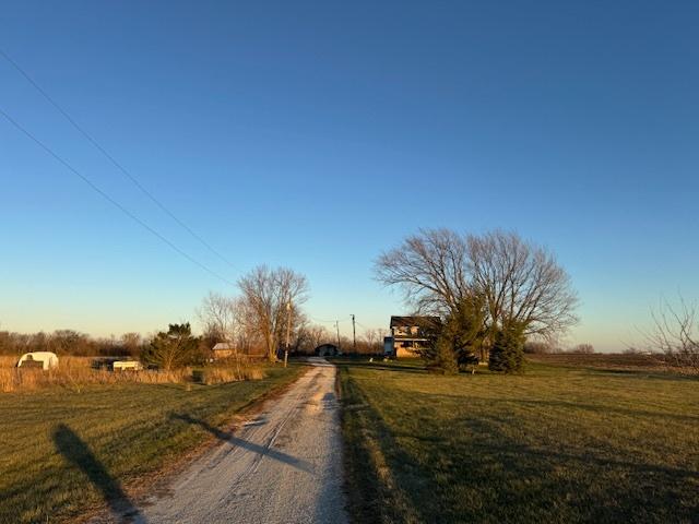 view of road featuring a rural view