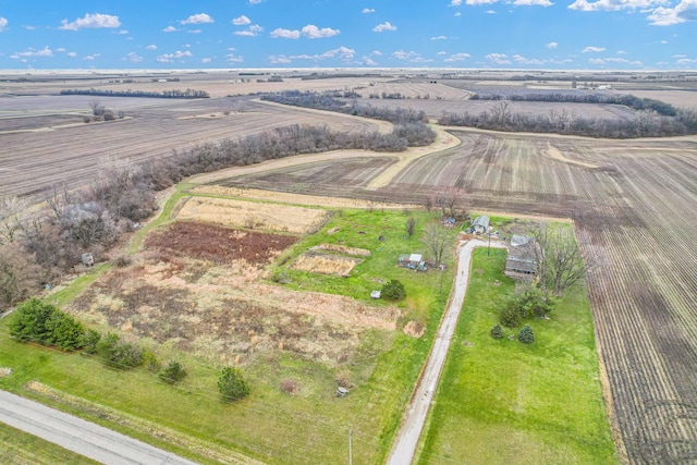 aerial view featuring a rural view