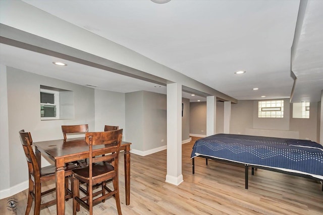 interior space with light wood-type flooring