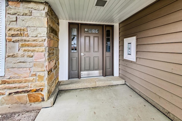 view of doorway to property