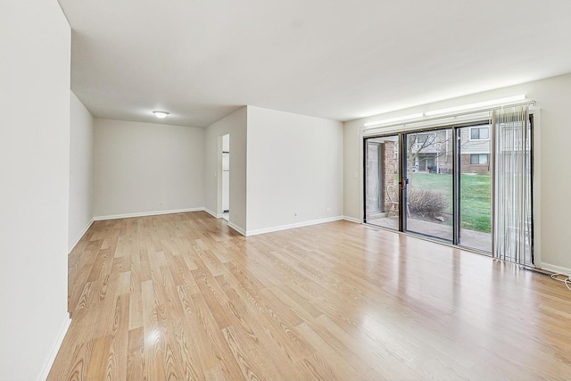 empty room featuring light wood-type flooring