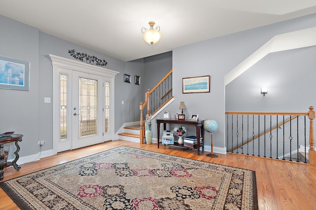 entryway featuring hardwood / wood-style floors