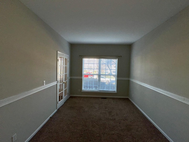 view of carpeted empty room