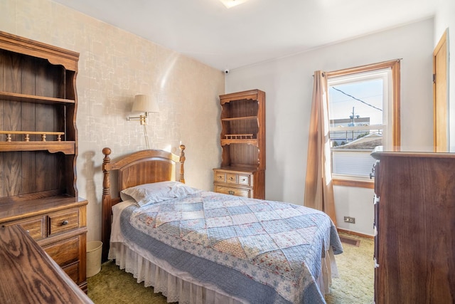 view of carpeted bedroom