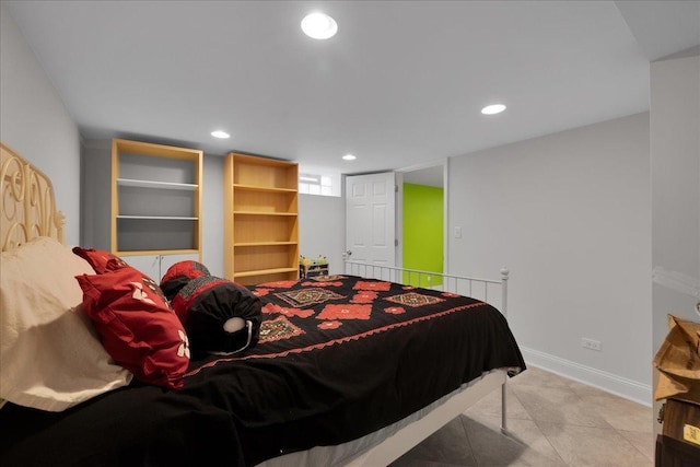 view of tiled bedroom