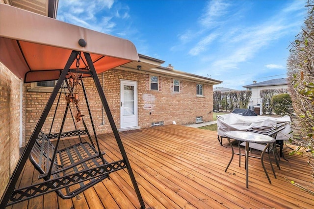 view of wooden deck