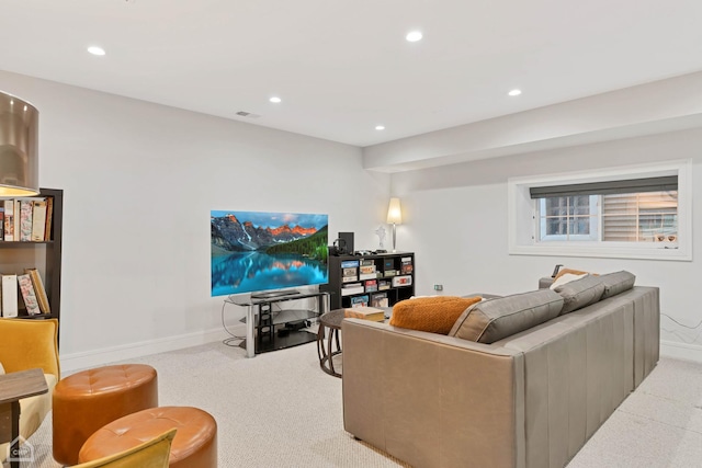 view of carpeted living room