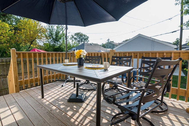 view of wooden deck