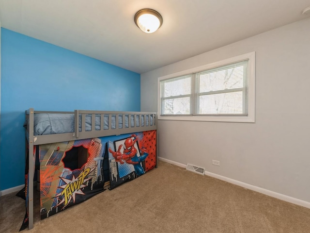 bedroom with carpet floors