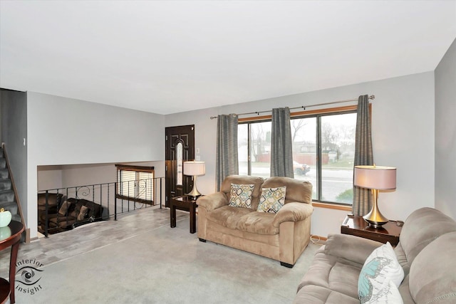 living room featuring plenty of natural light