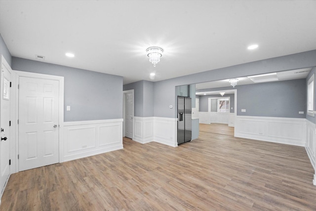 interior space featuring light hardwood / wood-style floors