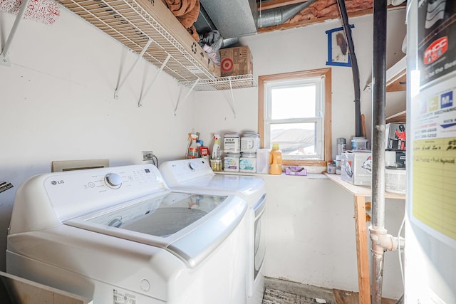 laundry room with washer and dryer