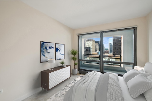 view of carpeted bedroom