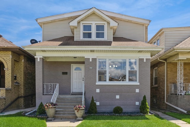 view of front of house with covered porch