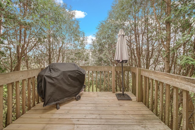 deck with grilling area