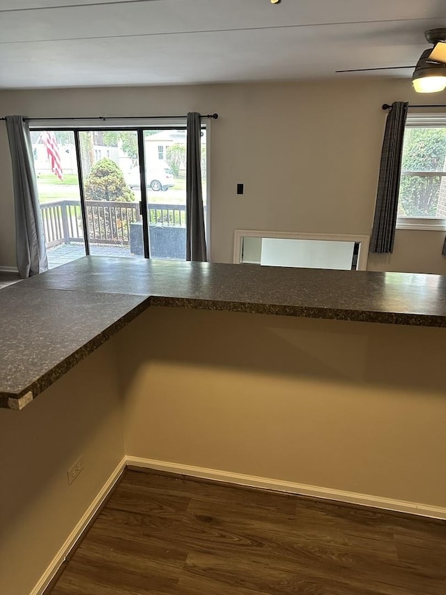 kitchen featuring dark hardwood / wood-style flooring