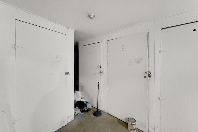 entrance foyer with concrete flooring