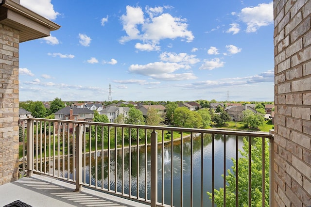 11110 Waters Edge Dr Unit 4D, Orland Park, IL 60467 - balcony with a residential view and a water view