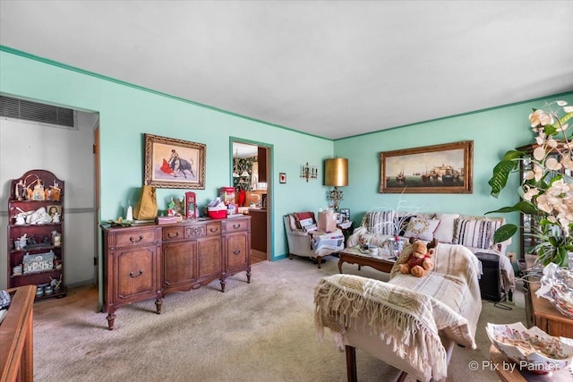 view of carpeted living room