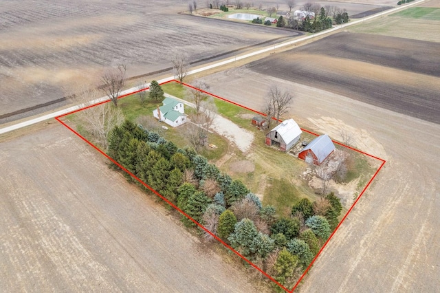 drone / aerial view featuring a rural view