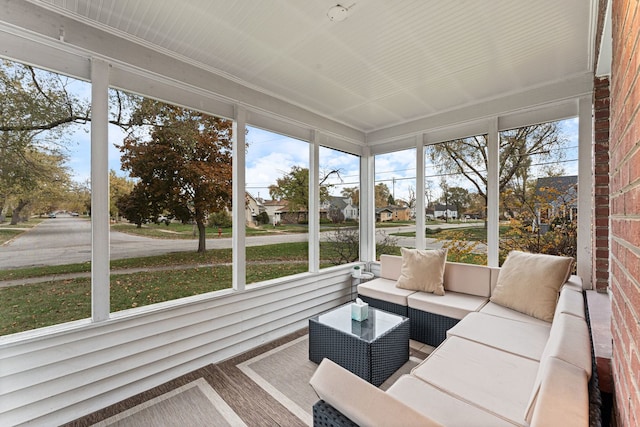 view of sunroom