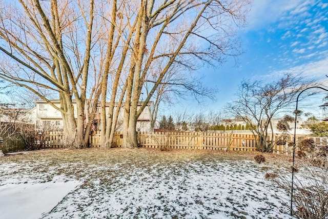 view of snowy yard