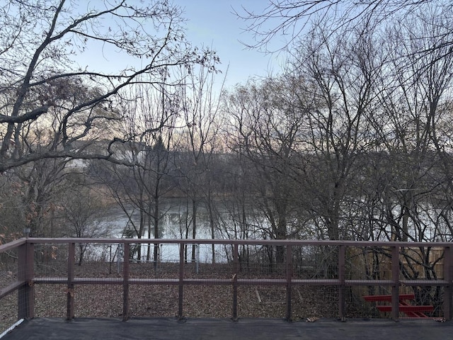 view of deck at dusk