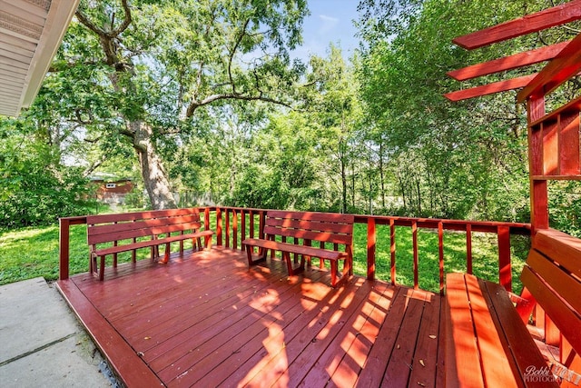 view of wooden deck