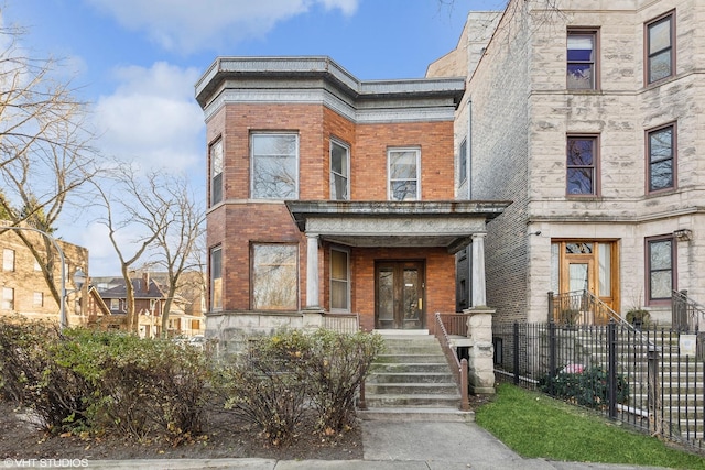 view of front of property featuring french doors