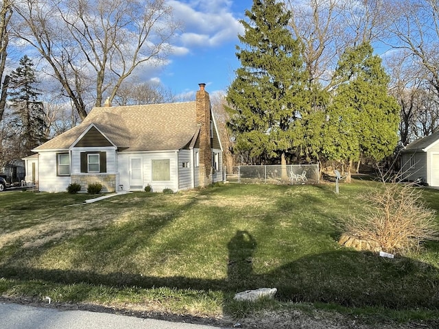 view of home's exterior featuring a lawn