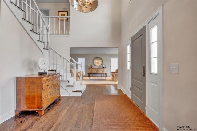 entryway featuring hardwood / wood-style floors