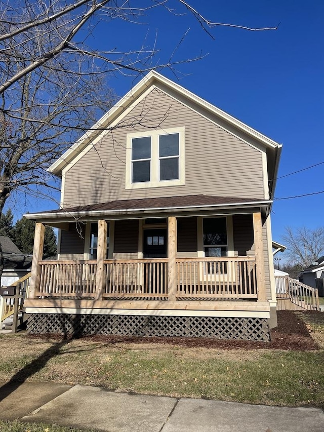 view of front of house with a porch