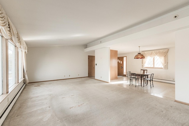 spare room featuring a baseboard radiator