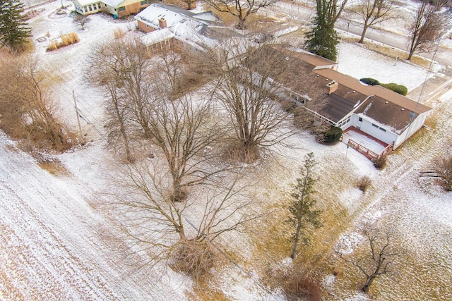 view of snowy aerial view