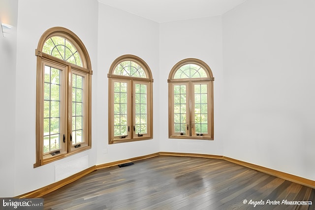 35161 N Indian Trl, Ingleside, IL 60041 - spare room featuring wood finished floors, visible vents, and baseboards