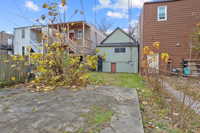 rear view of house with a patio area