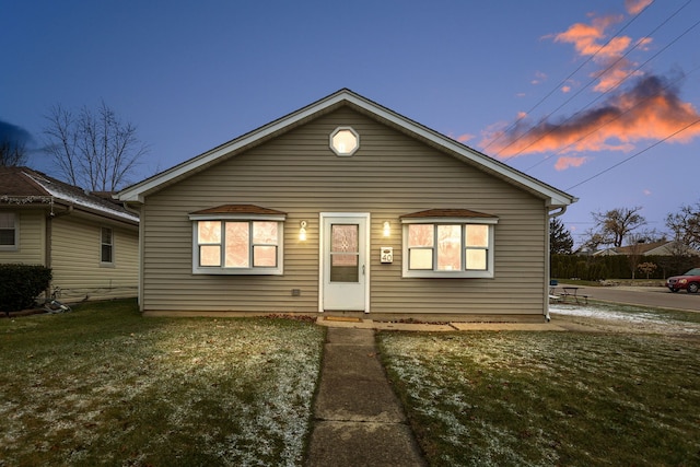 exterior space featuring a yard