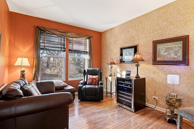 sitting room featuring hardwood / wood-style flooring