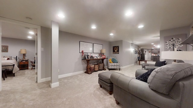 view of carpeted living room